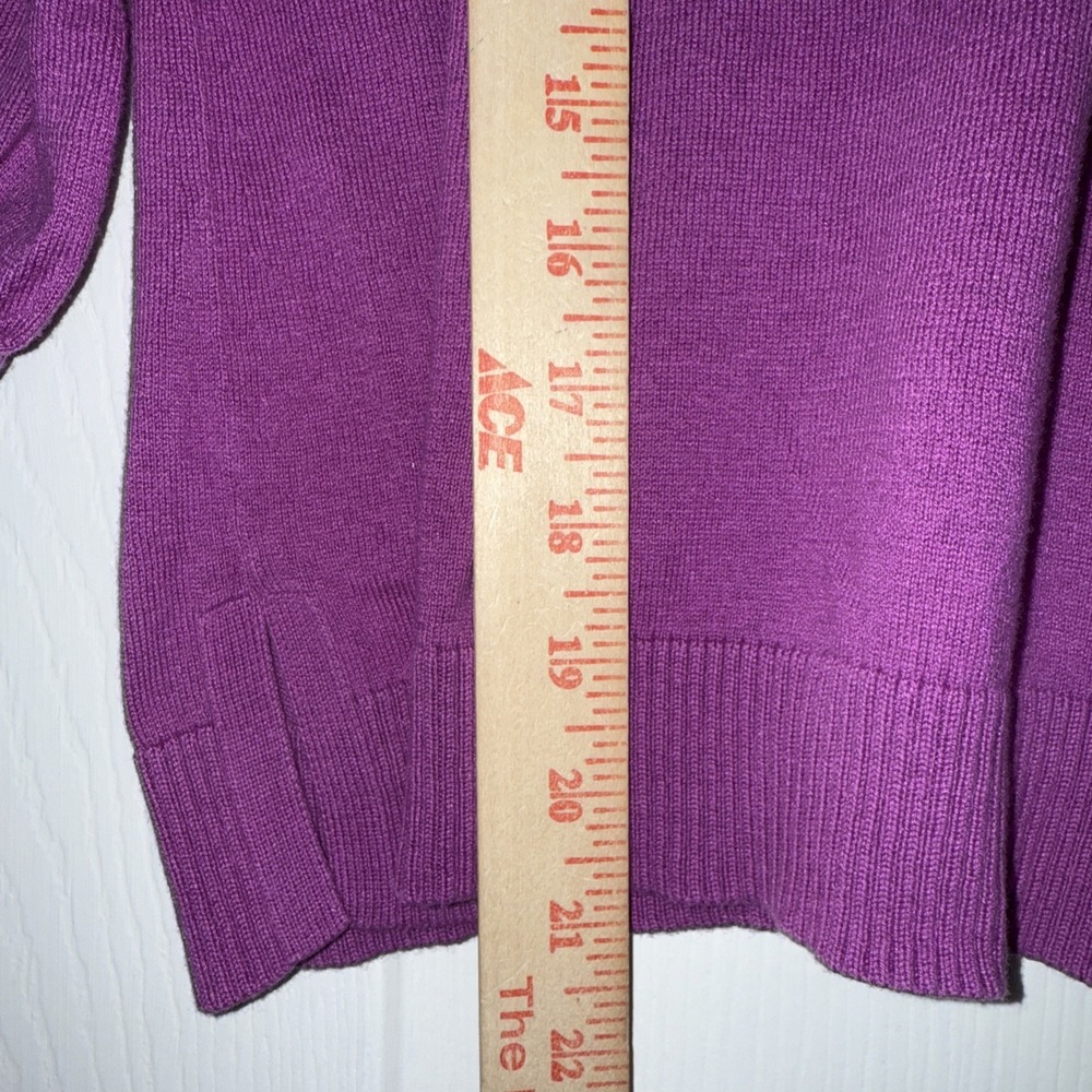 J Jill Wearever Sweater Knit Top M Coastal Grandmother Quiet Luxury Orchid - Picture 6 of 9